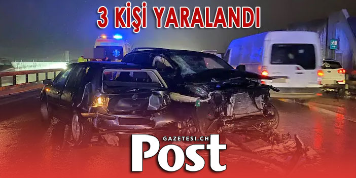 A 1 de yedi araç ve iki kamyon çarpıştı