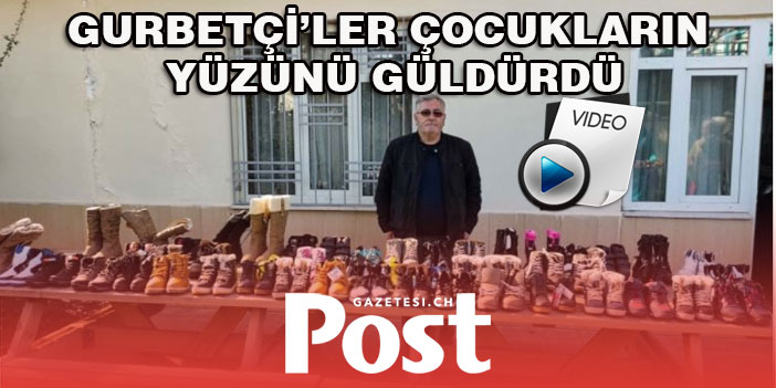 Hayırsever gurbetçiler ihtiyaç sahibi çocukların yüzünü güldürdü