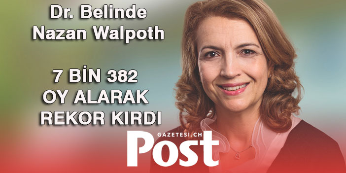 Dr. Belinde Nazan Walpoth 7 bin 382  oy alarak  rekor kırdı