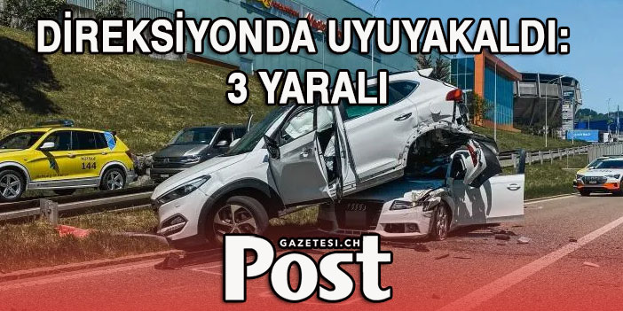 ŞOFÖR DİREKSİYONDA UYUYAKALDI: 4 ARAÇ BİRBİRİNE GİRDİ, 3 YARALI