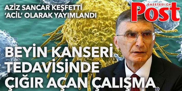 Dünya Aziz Sancar'ın çığır açan çalışmasını konuşuyor: Beyin kanseri tedavisine umut oldu