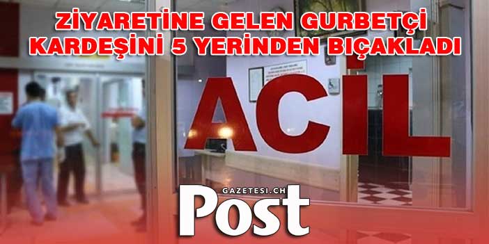 Ziyaretine gelen gurbetçi kardeşini 5 yerinden bıçakladı