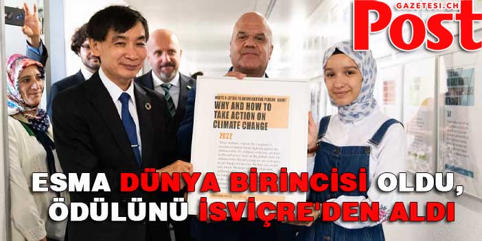 Esma dünya birincisi oldu, ödülünü İsviçre'den aldı