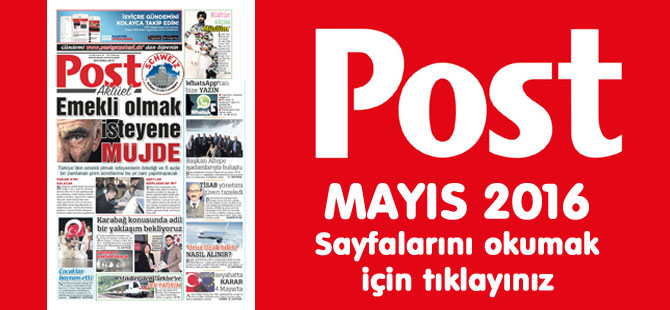 POST Mayıs 2016 Sayısı Sayfaları