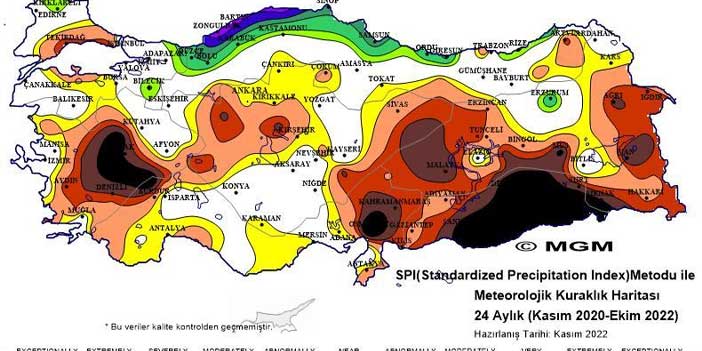 Kuraklık haritaları endişe verici