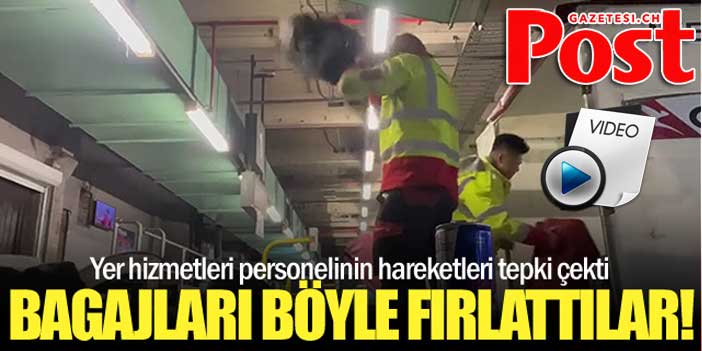 Havalimanında yolcu bagajlarını fırlattılar!