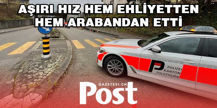 AŞIRI HIZ HEM EHLİYETTEN HEM ARABANDAN ETTİ