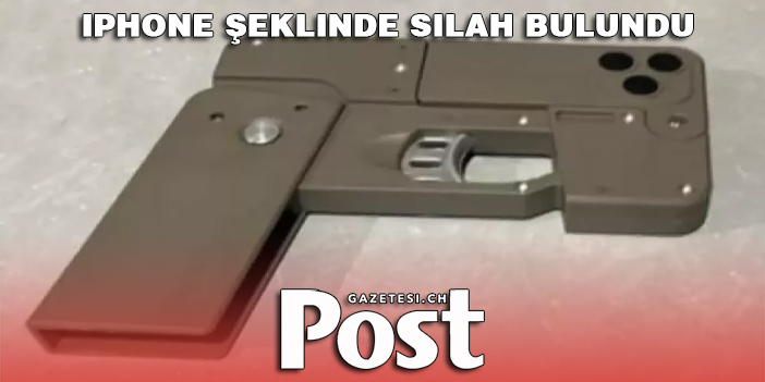 Iphone şeklinde silah ele geçirildi