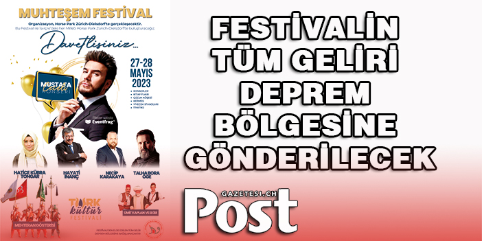 Festivalinin tüm geliri deprem bölgesine gönderilecek