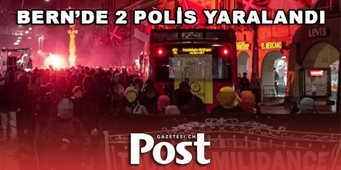 İZİNSİZ GÖSTERİDE 2 POLİS YARALANDI