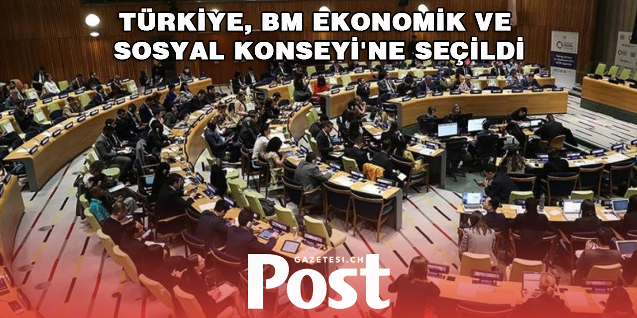 Türkiye, BM Ekonomik ve Sosyal Konseyi'ne seçildi