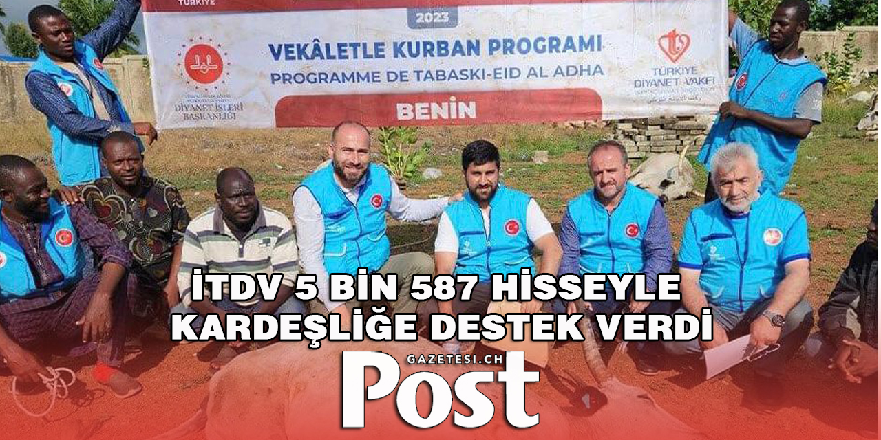 İTDV 5 bin 587 hisseyle kardeşliğe destek verdi.