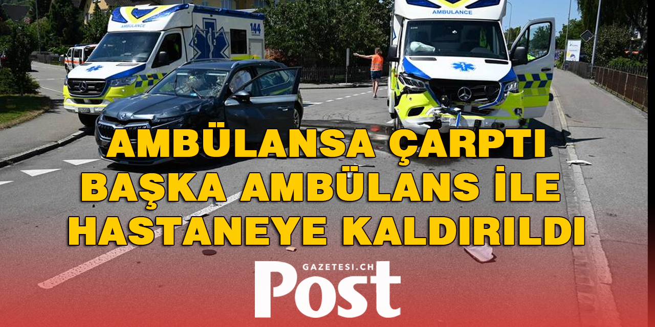 AMBÜLANSA ÇARPAN KİŞİ AMBÜLANS İLE HASTANEYE KALDIRILDI