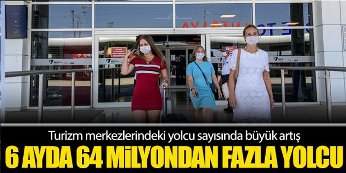 Turizm merkezlerindeki havalimanlarında 64 milyondan fazla yolcu ağırlandı