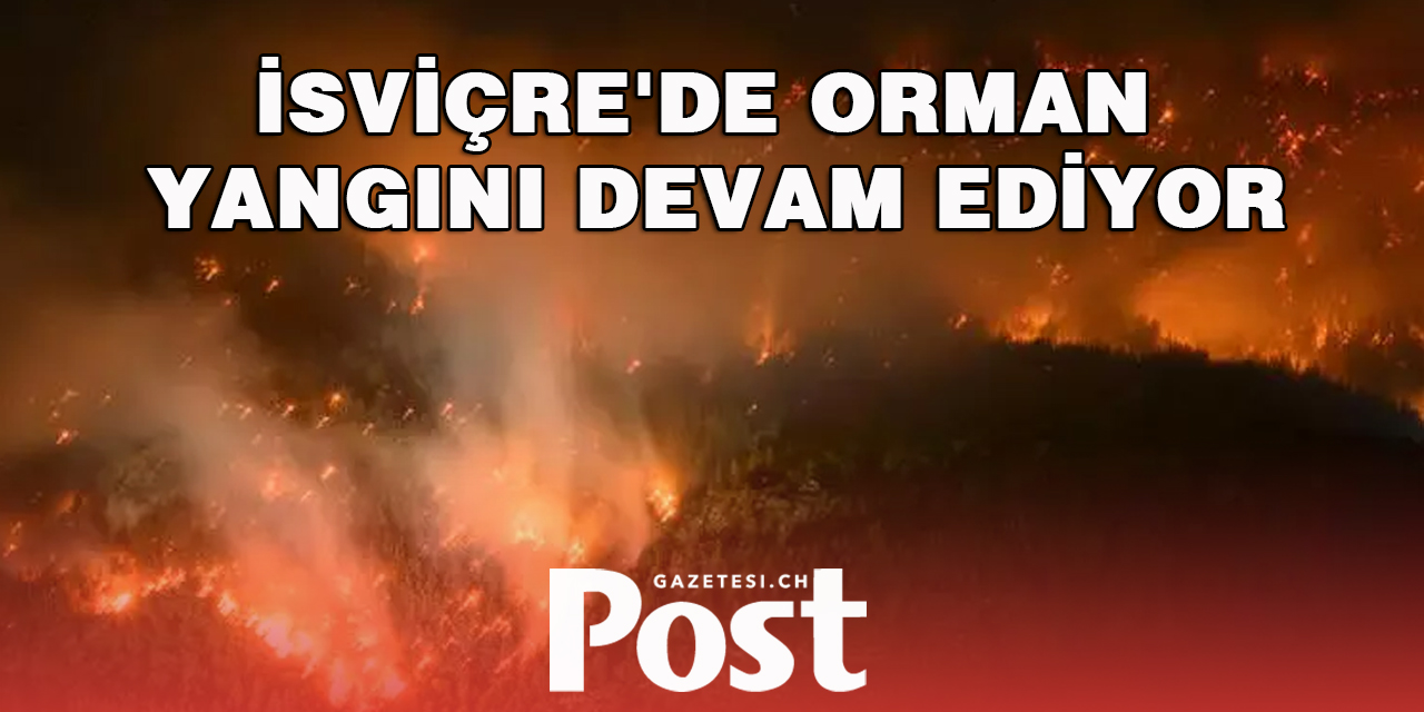 İsviçre orman yangınıyla mücadele ediyor