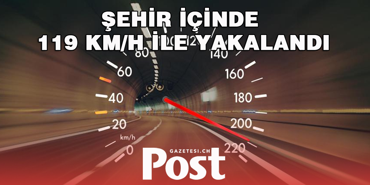 HIZLI SÜRÜCÜ SAATTE 119 KM HIZLA ŞEHİR İÇİNDE YAKALANDI