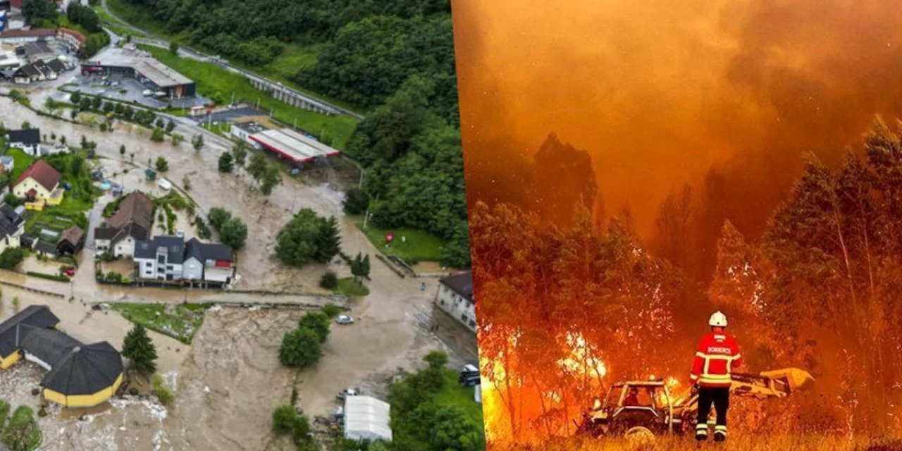 Avrupa Çifte felaketi yaşıyor: Bir tarafta sel, bir tarafta orman yangını