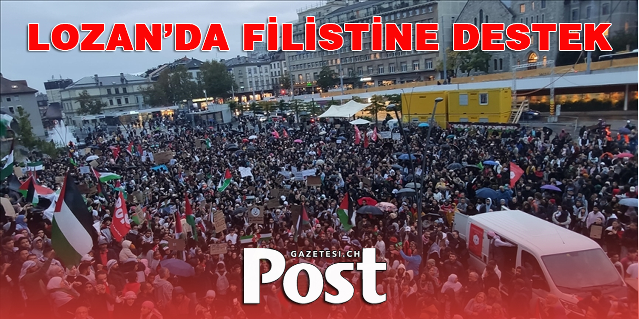 İsviçre'de Filistin'e Destek Eylemi