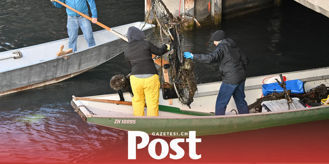 Zürih, Limmat’tan 50 metre küp çöp çıkarıldı