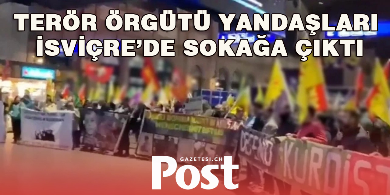 İsviçre'de PKK yandaşları paçavralarla sokağa çıktı