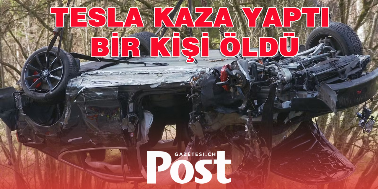 Tesla kaza yaptı bir kişi öldü