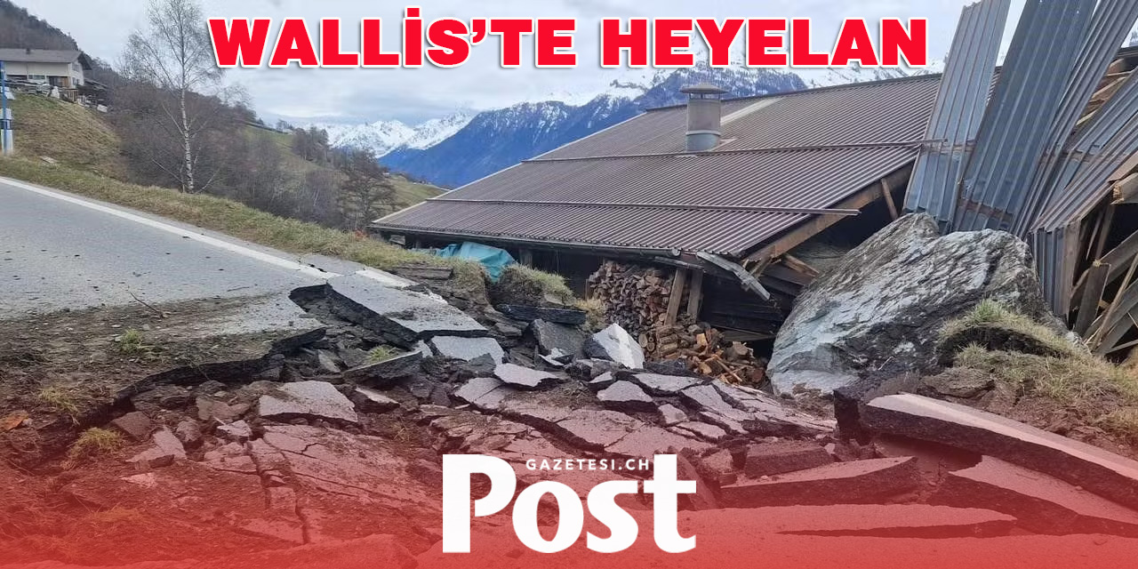 Kanton Wallis’te Heyelan meydana geldi