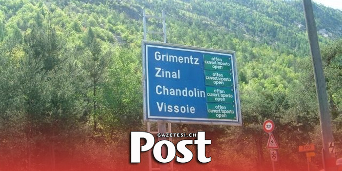 Sierre-Vissoie yolu büyük bir heyelanın ardından yol kapandı