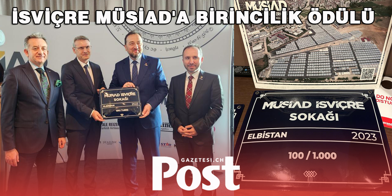 MÜSIAD Switzerland’a birincilik ödülü