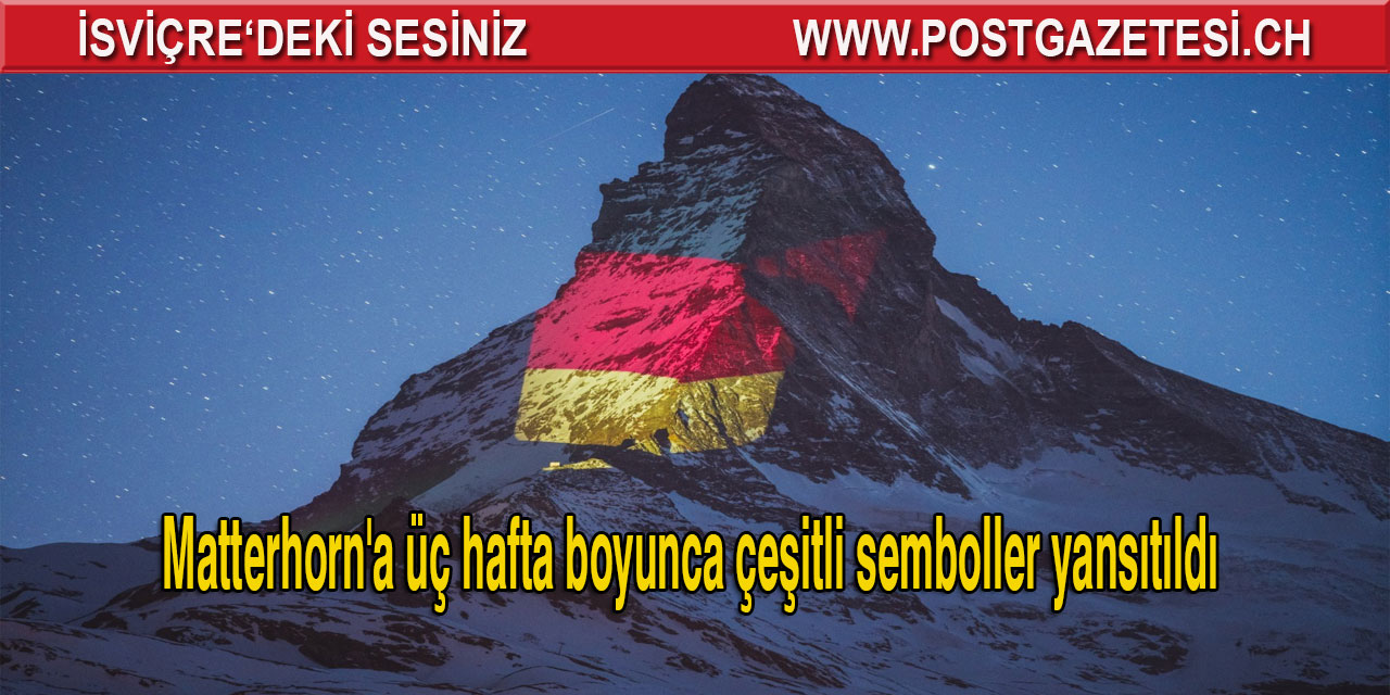 Matterhorn'a semboller yansıtıldı