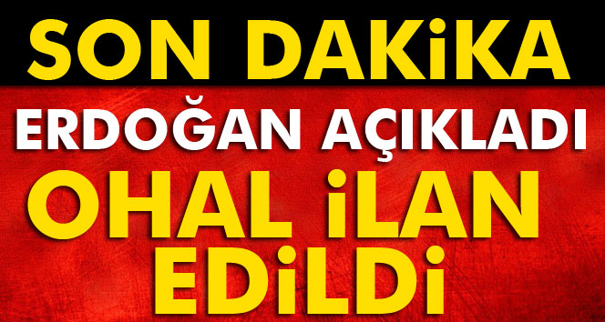 Cumhurbaşkanı Erdoğan: OHAL ilan ettik