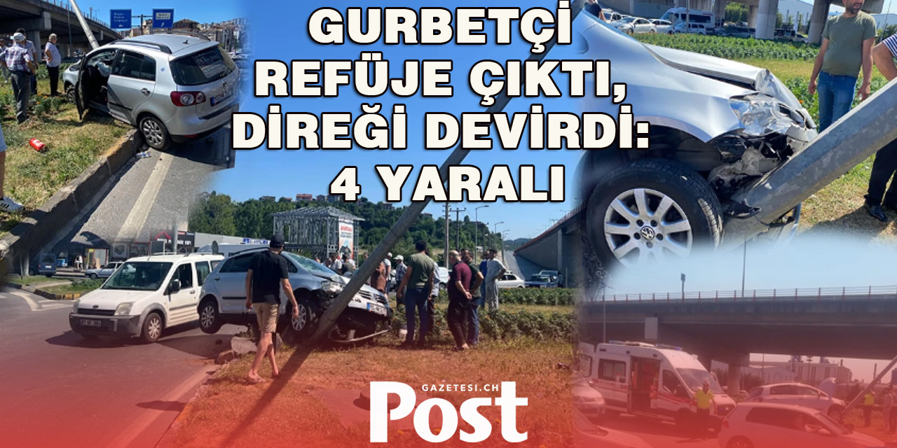 Gurbetçi Refüje çıkıp direği devirdi…