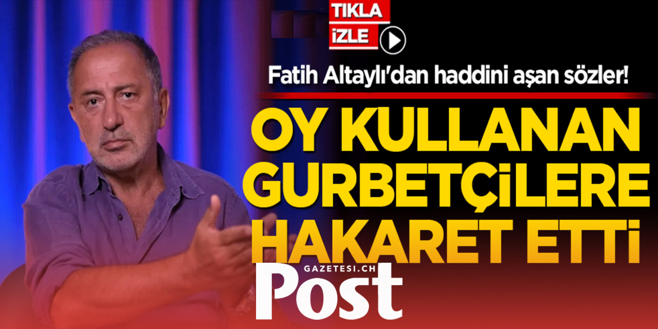 Fatih Altaylı: “Gurbetçiler Türkiye'de oy kullanmak istiyorsa yıllık vergi vermeli"