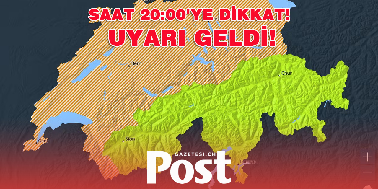 SAAT 20:00'YE DİKKAT! UYARI GELDİ!