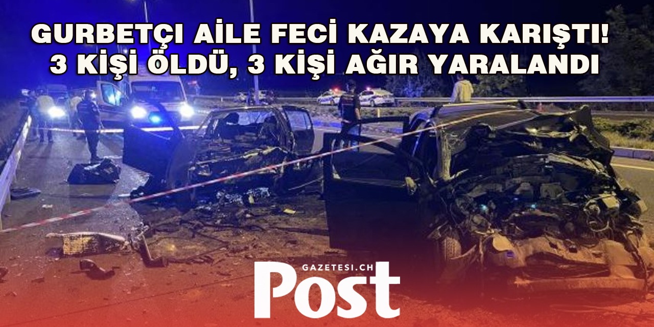 Gurbetçi aile Kayseri’de feci bir kazaya karıştı! 3 kişi öldü, 3 kişi ağır yaralandı