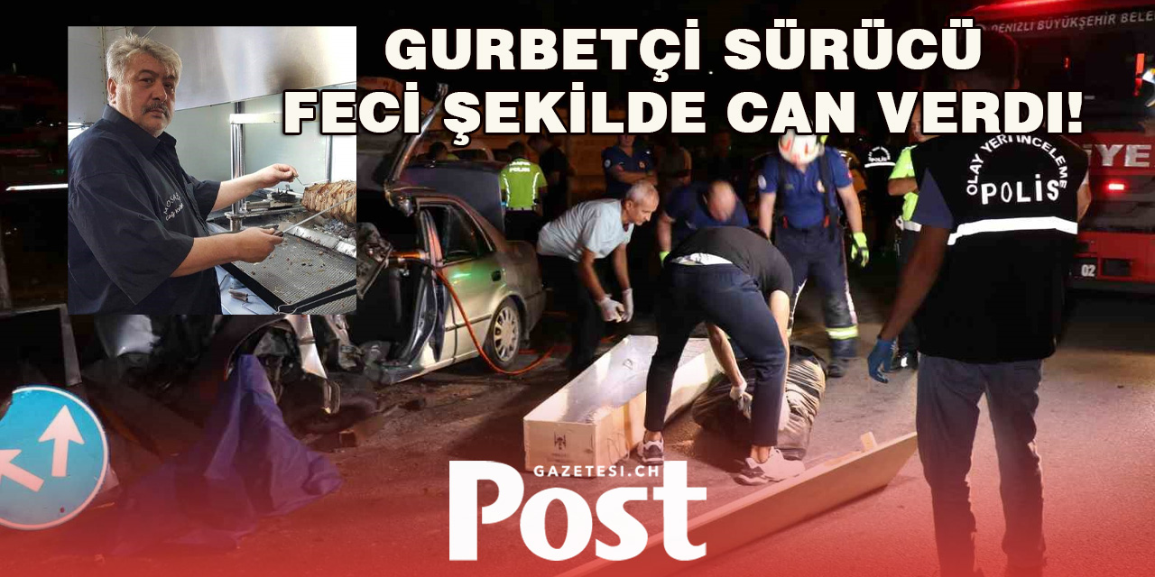 Yön tabelasına çarpan gurbetçi sürücü feci şekilde can verdi!