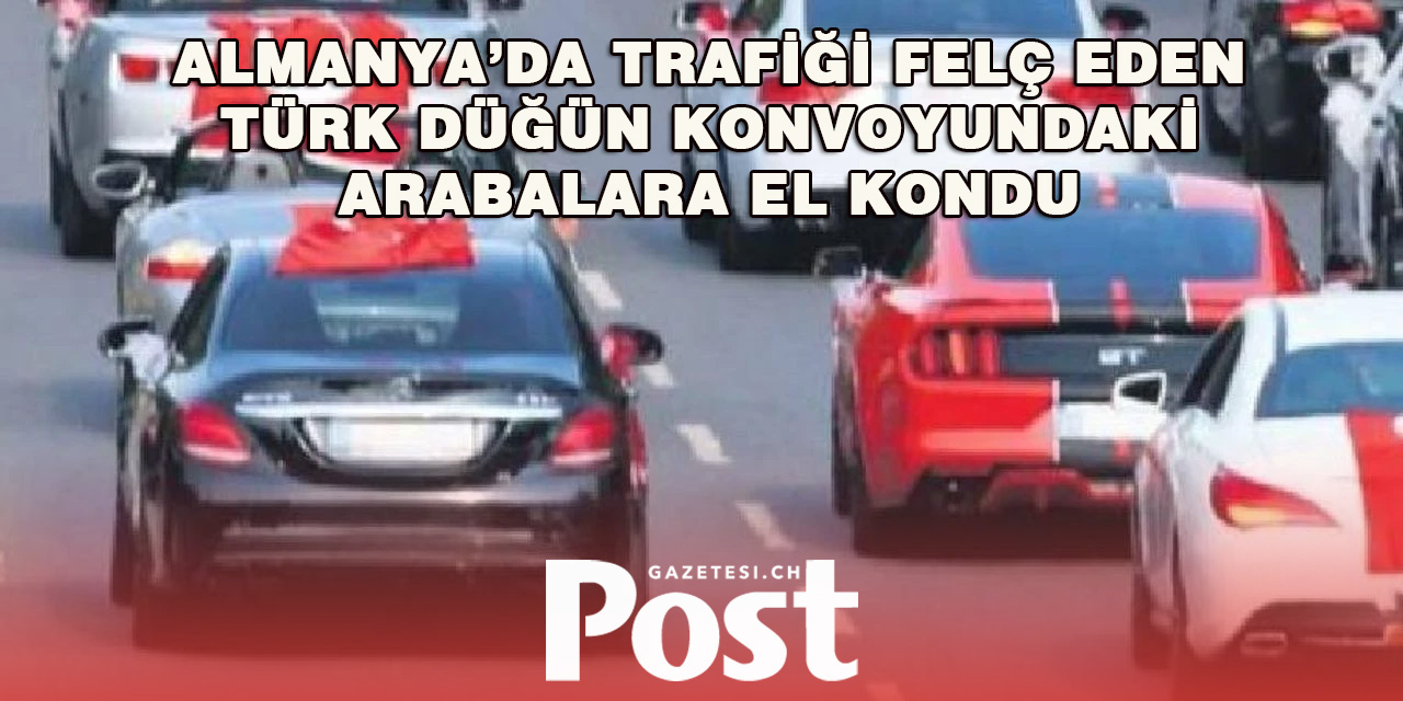 Almanya’da trafiği felç eden Türk düğün konvoyundaki arabalara el kondu