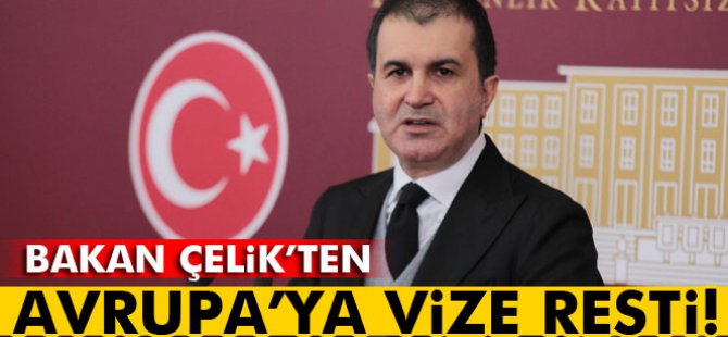 BAKAN ÇELİK'TEN ÇOK ÖNEMLİ "VİZE" AÇIKLAMASI