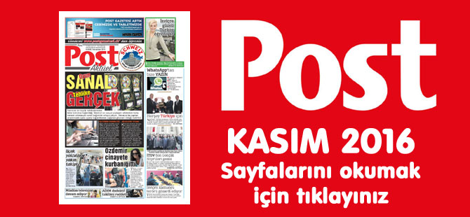 POST Gazetesi Kasım 2016 Sayfaları