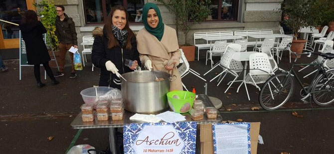 Helvetiaplatz'da Aşure dağıtıldı