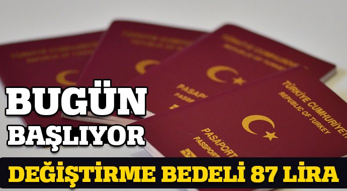 PASAPORTLARDA BUGÜNDEN İTİBAREN YENİ DÖNEM