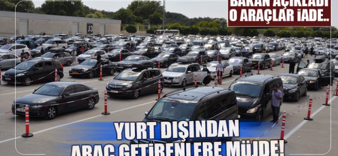 Yurtdışından getirilen araçlara ilişkin yeni düzenleme