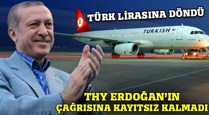 THY de Türk Lirası’na döndü