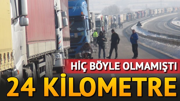 Kapıkule’de 24 kilometrelik kuyruk çilesi