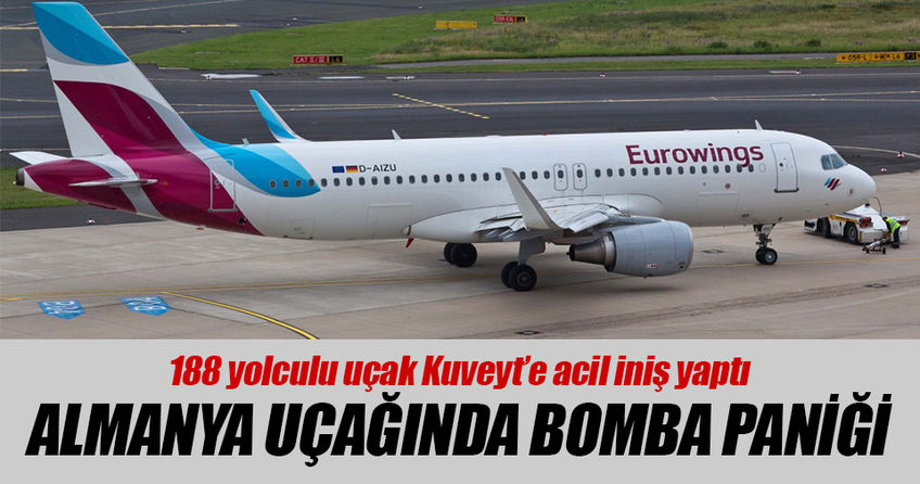 Almanya uçağında bomba paniği