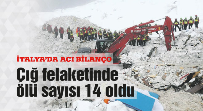 Çığ felaketinde ölü sayısı 14 oldu