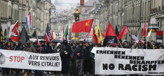 Bern'de ırkcılığı protesto ettiler