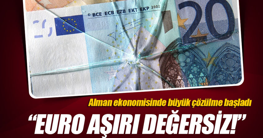 Almanya Maliye Bakanı: Euro aşırı değersiz!