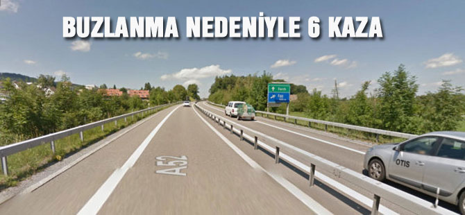 BUZLANMA NEDENİYLE 6 KAZA