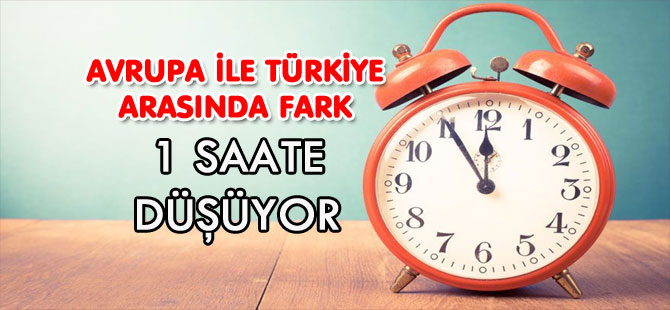 TÜRKİYE  İLE SAAT FARKI AZALIYOR