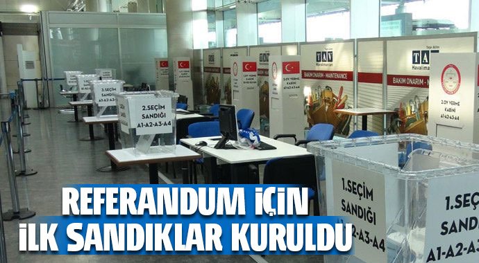 İlk seçim sandıkları kuruldu